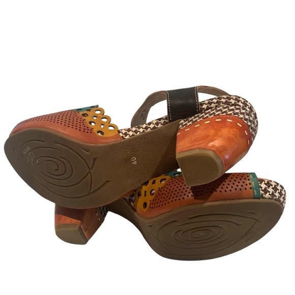 Spring Step L’Artiste Sandal Jive Quarter Strap Camel Multi TanBlackBRN H3”40 8 - Picture 12 of 15